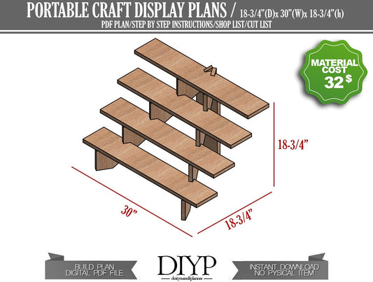 Portable Stand plans, Craft Fair Display, diy wooden cupcake plans, Build Plans