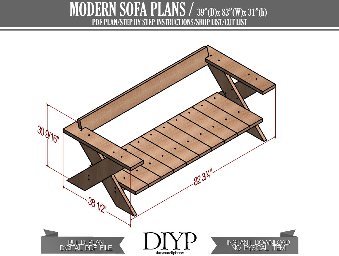 Diy plans for modern wooden sofa plans, easy and cheap sofa build plans, woodworking plans for sofa