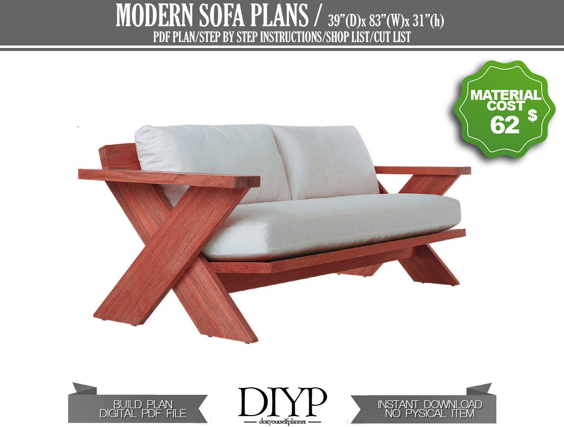 Diy plans for modern wooden sofa plans, easy and cheap sofa build plans, woodworking plans for sofa