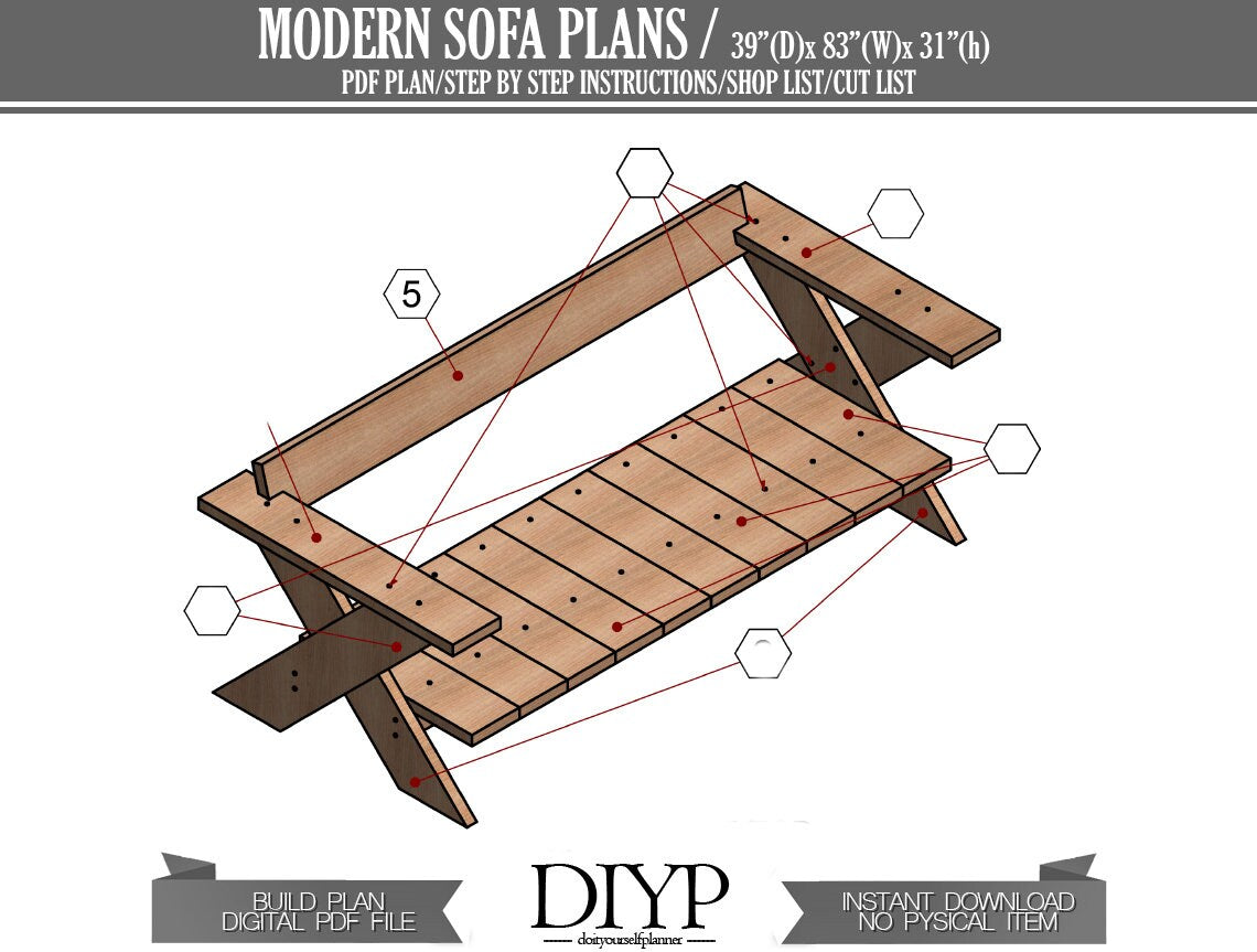 Diy plans for modern wooden sofa plans, easy and cheap sofa build plans, woodworking plans for sofa