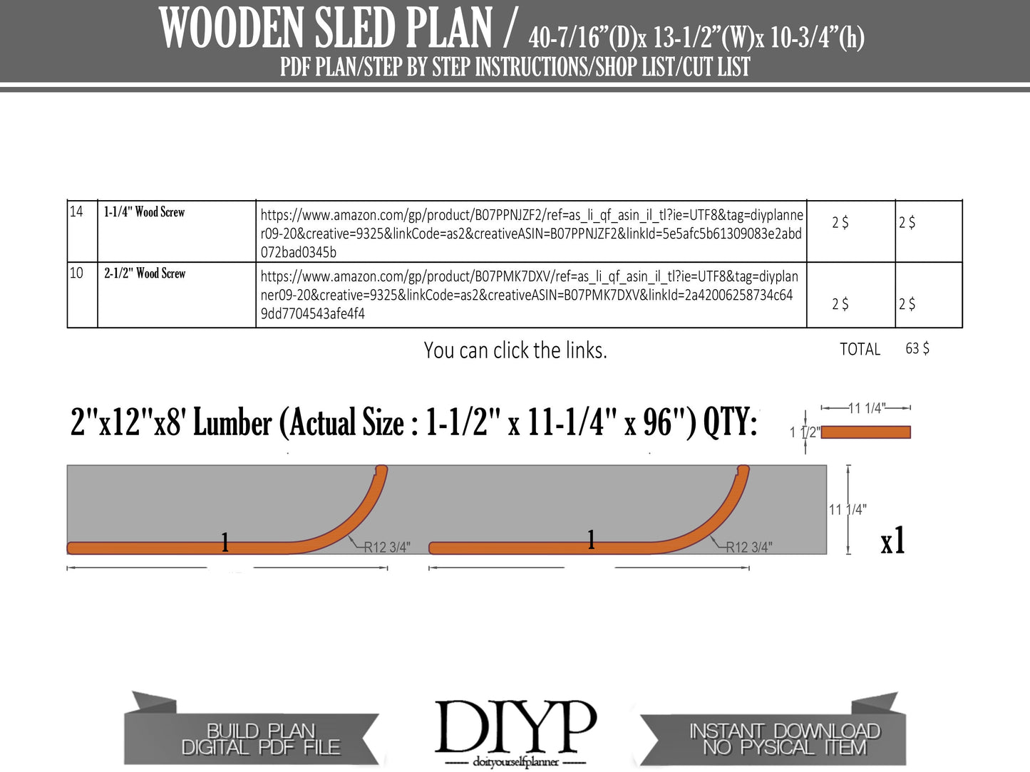Build plans for DIY wooden sled plan, easy woodworking plans for sleigh