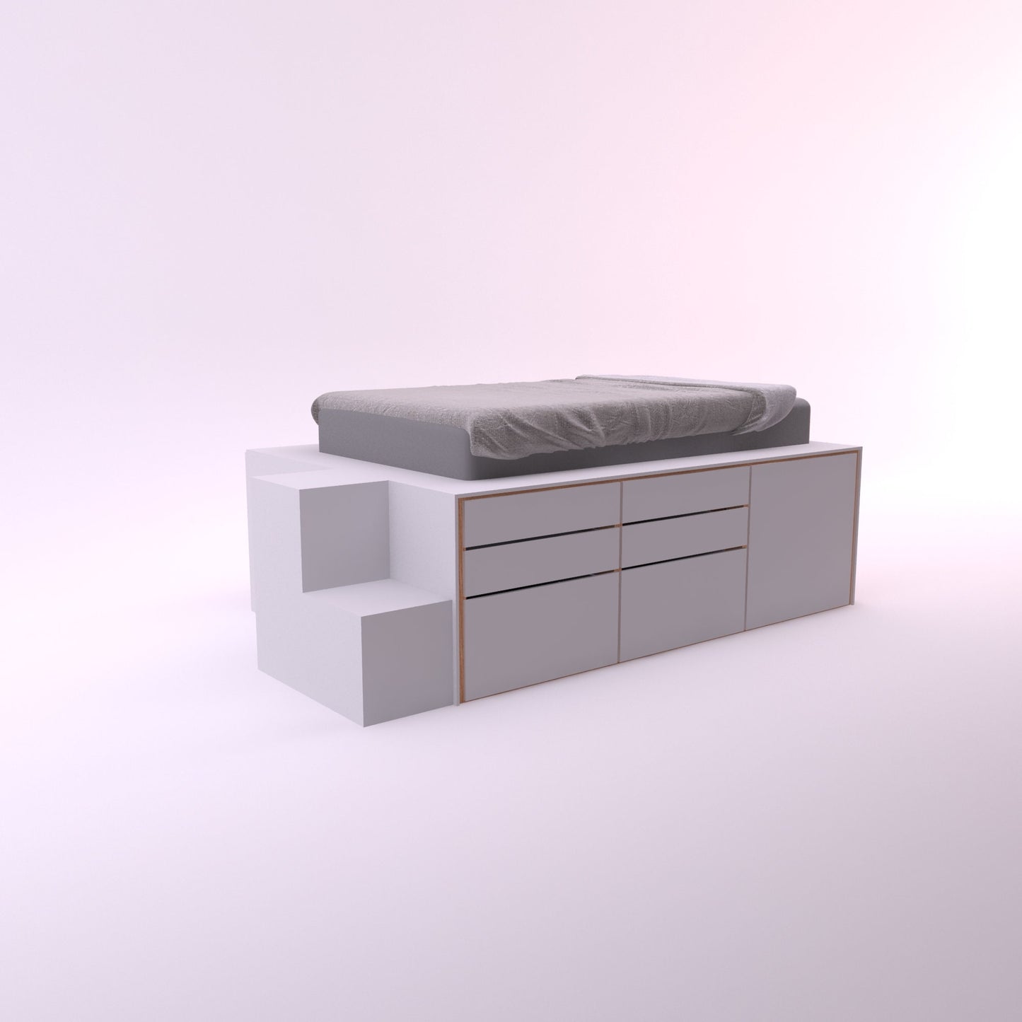 Multifunctional Full Size bed with bed base plan, matress base bunkbed plan