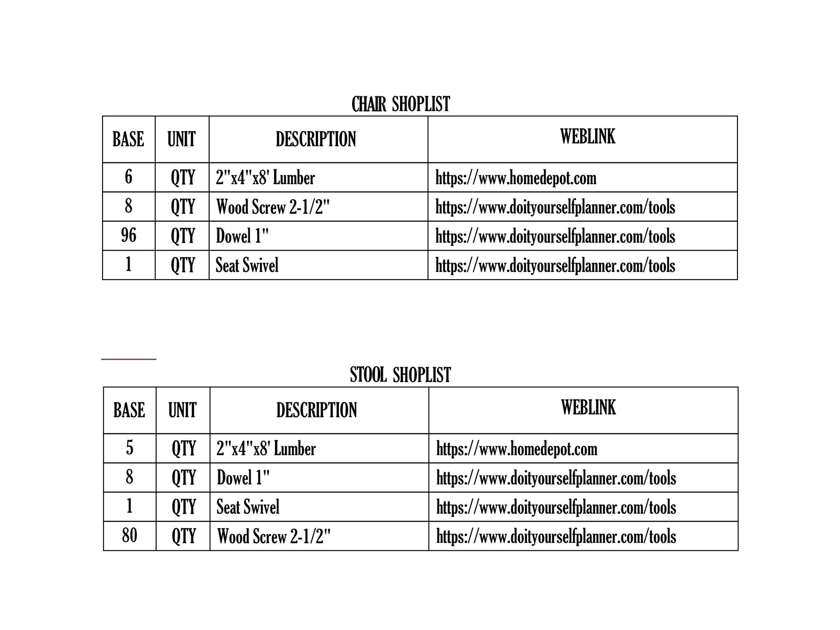 360 degree swivel chair plans, chair with stool plan, bar stool plans